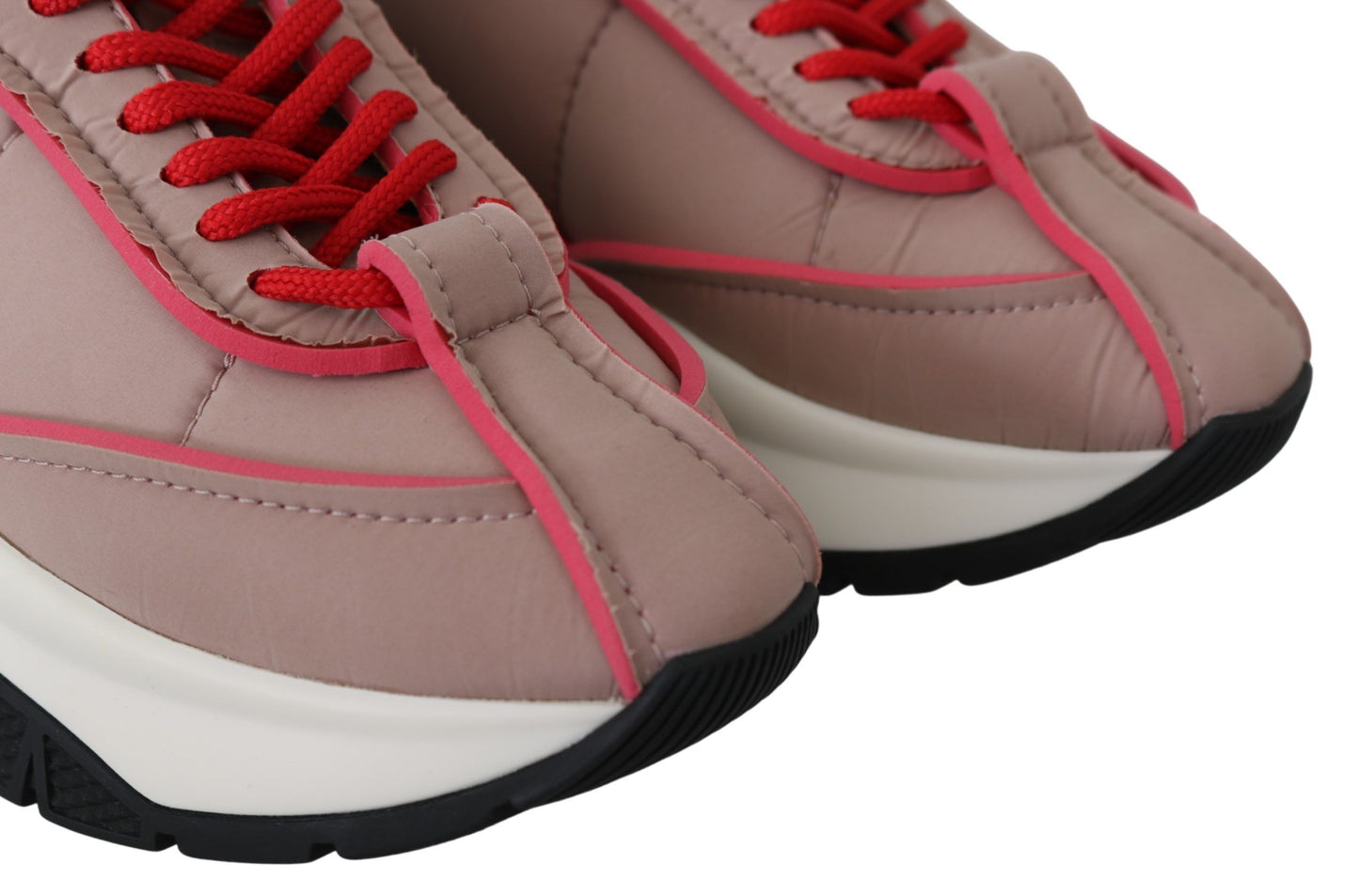Jimmy Choo Ballet Pink und Red Raine Sneakers
