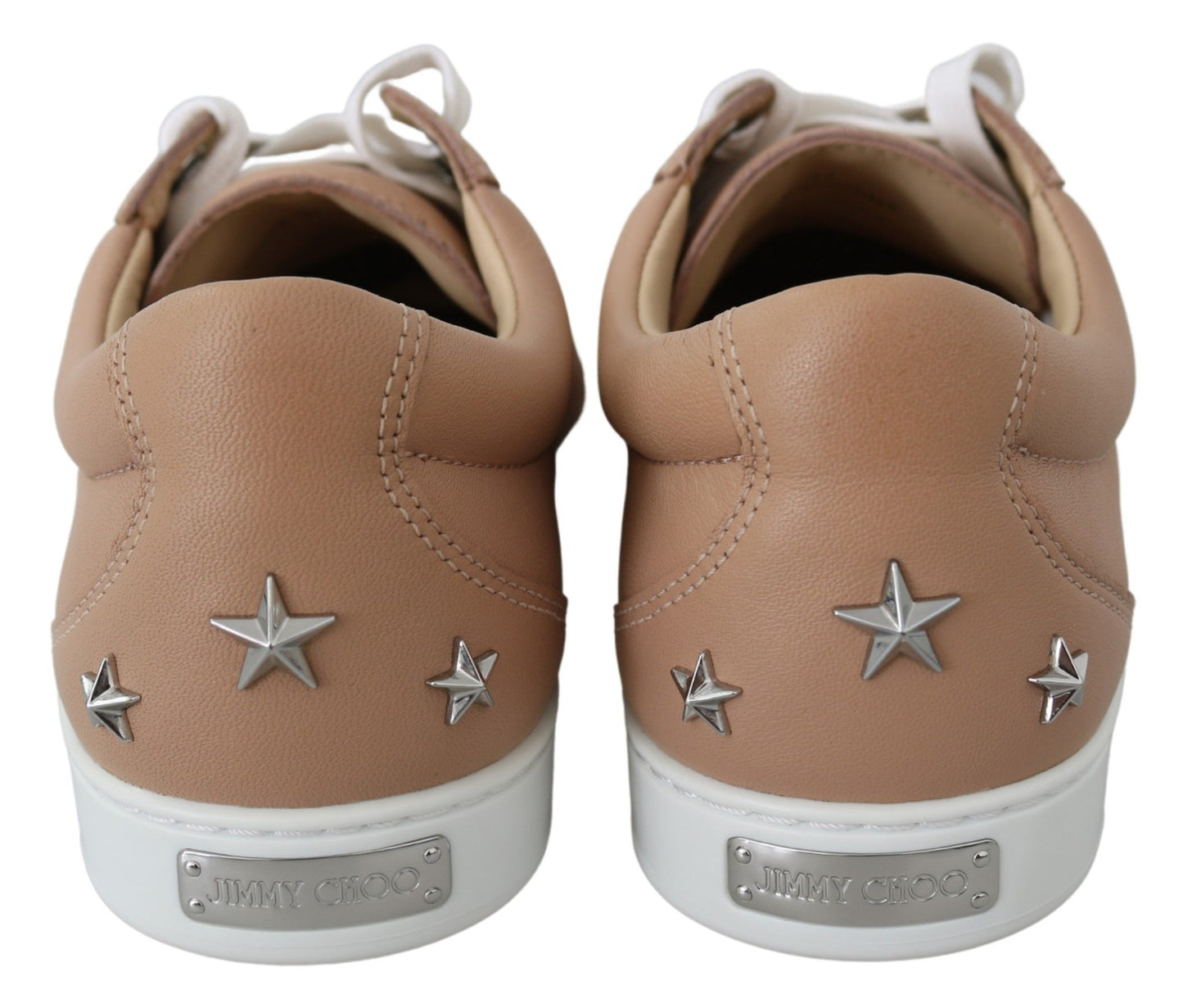 Jimmy Choo Powder Pink Pink Leather Cash Sneakers