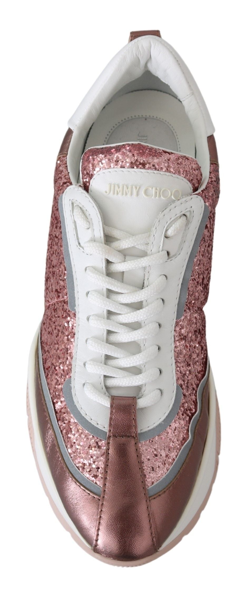 Jimmy Choo Pink Candyfloss Leder Raine Sneakers