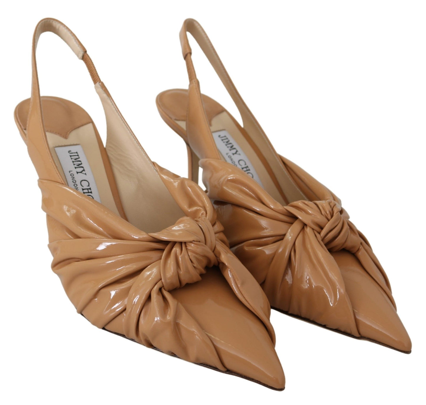 Jimmy Choo Caramel Brown Leather Annabell 85 Pompes