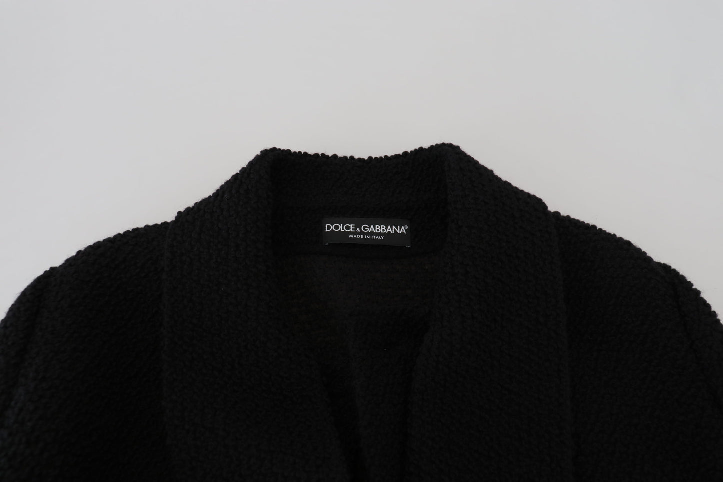Giacca per blazer per blazer Dolce & Gabbana Black Wool Coat