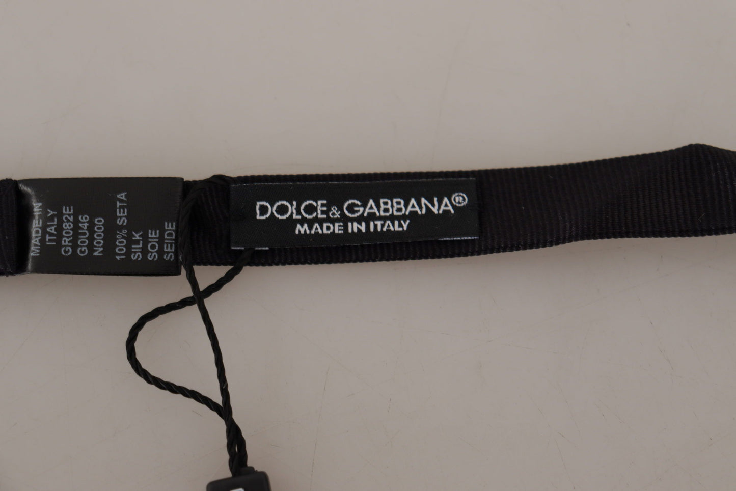 Dolce & Gabbana Nero 100% Cinor per papillon regolabile in seta