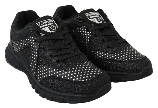 Plein Sport Black Polyester Runner Jasmines Sneaker Scarpe
