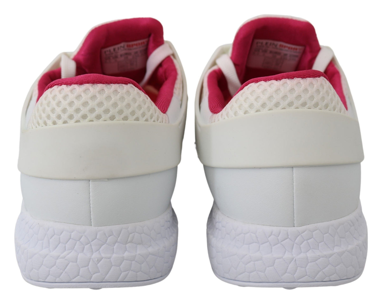 Plein Sport White Polyester Runner Becky Sneakers Chaussures