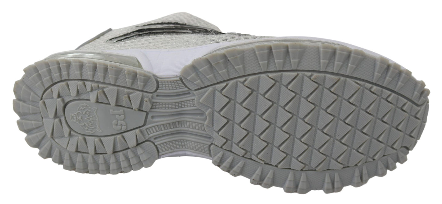 Plein Sport Silver Polyester Gretel Sneakers Chaussures