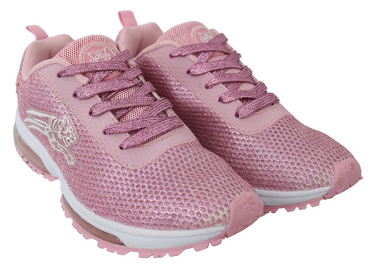 Plein Sport Pink Blush Polyester Gretel Sneakers Schuhe