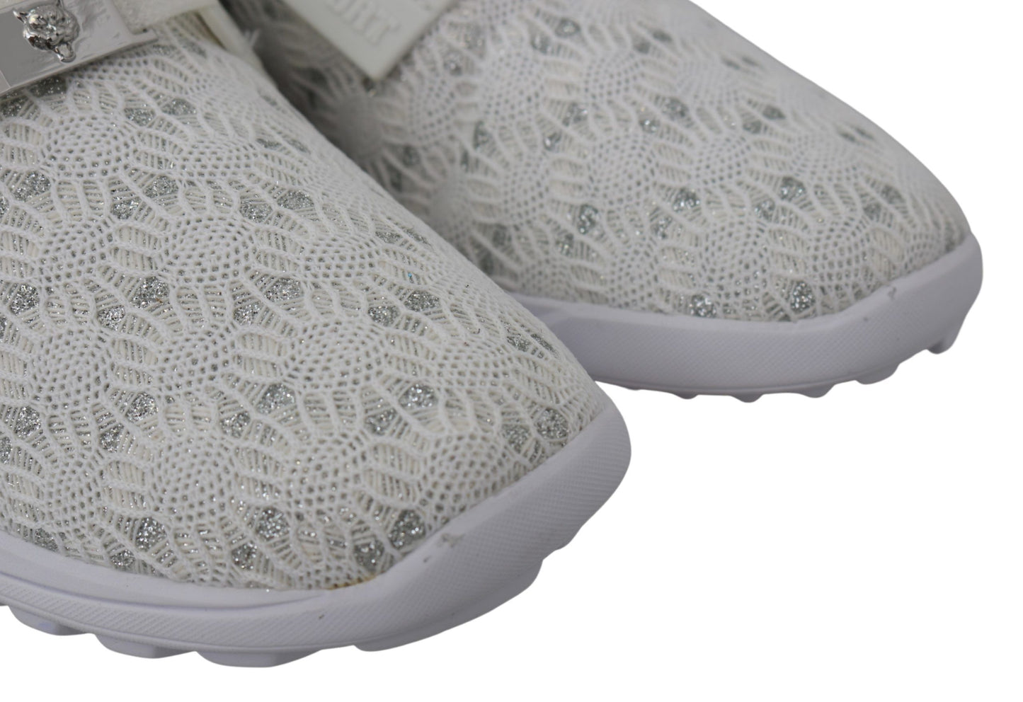 Plein Sport White Polyester Runner Beth Sneakers Chaussures