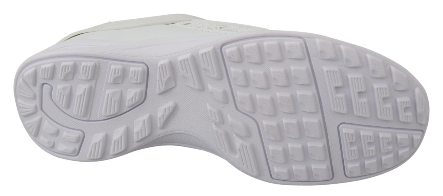 Plein Sport White Polyester Runner Beth Sneakers Chaussures
