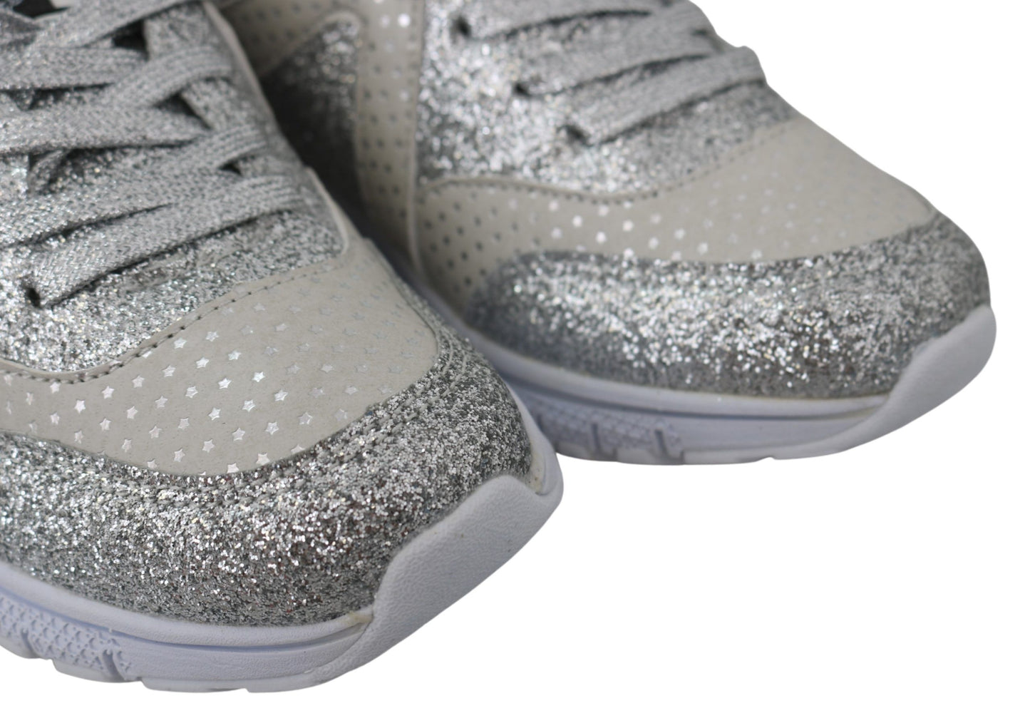 Plein Sport Silver Polyester Runner Jasmins Sneakers Chaussures