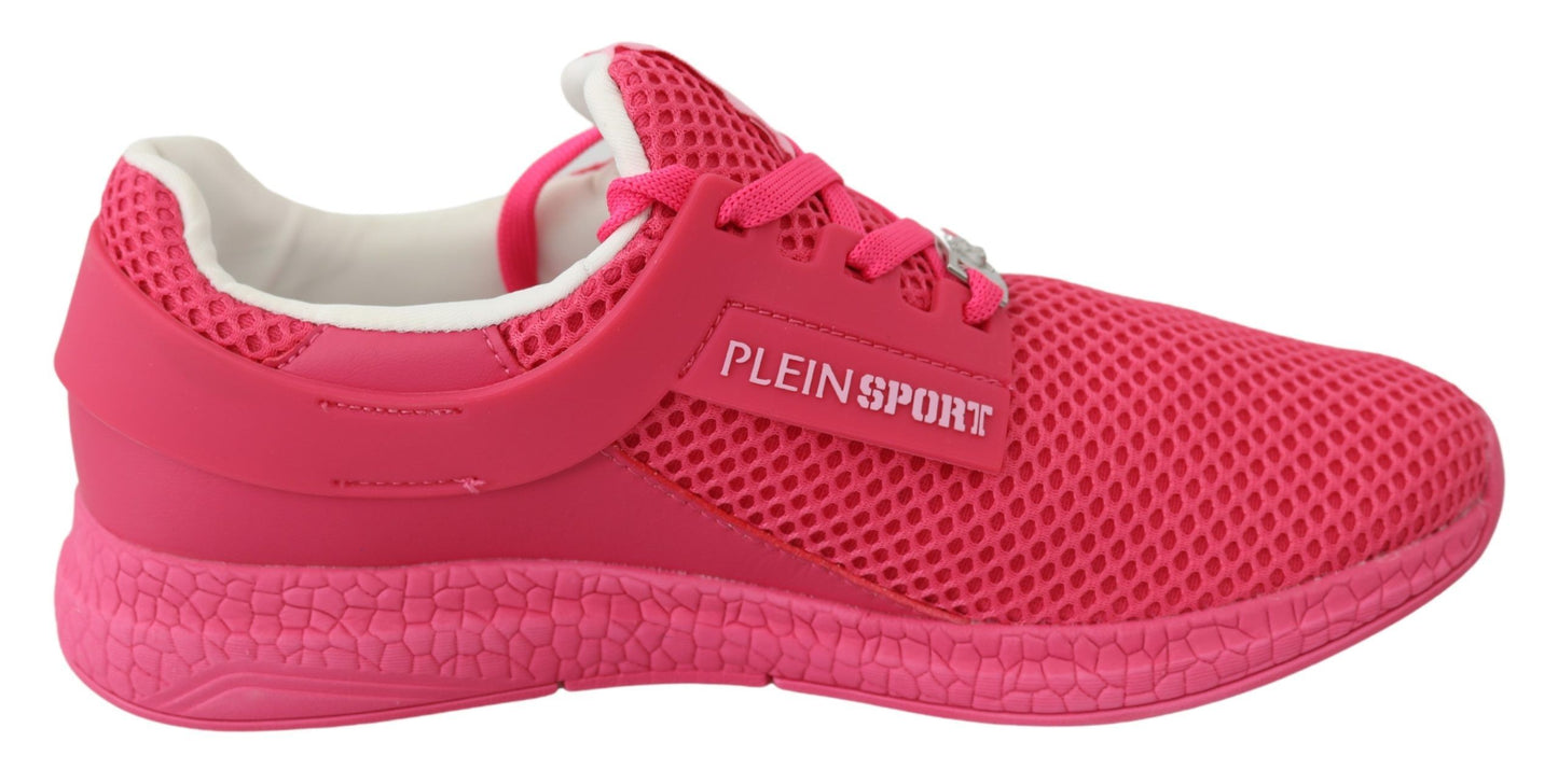 Plein Sport Fuxia Beetroot Polyester Runner Becky Sneakers Chaussures