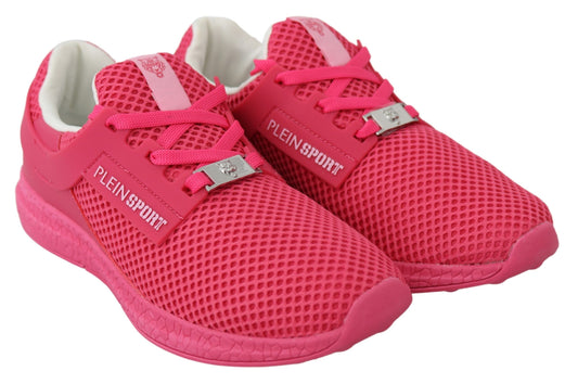 Plein Sport Fuxia Beetroot Polyester Runner Becky Sneakers Chaussures