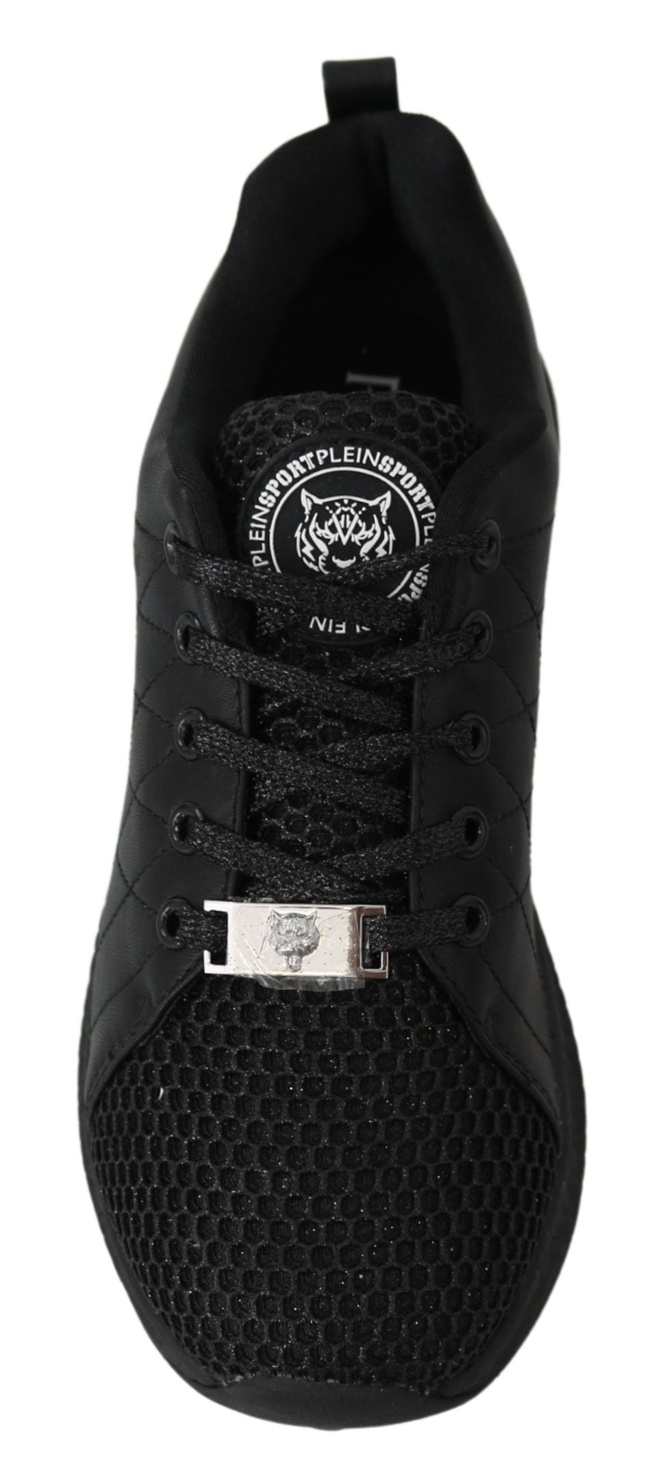 Plein Sport Black Polyester Runner Gisella Sneakers Chaussures