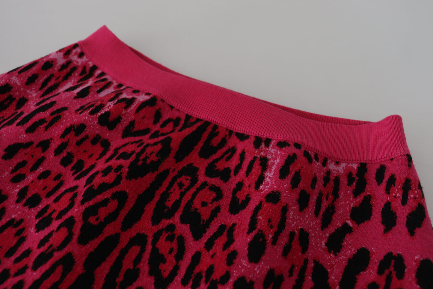 Dolce & Gabbana Pink Leopard High taille A-Line Mini jupe