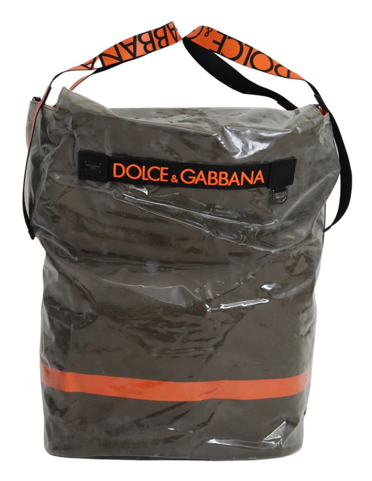 Dolce & Gabbana Cotton Men grande tessuto in tessuto Verde Shopping Tote Bag