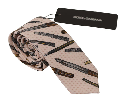 Dots Dolce & Gabbana Pink Pint Stampare 100% Cravatta per accessorio per collo regolabile al 100%