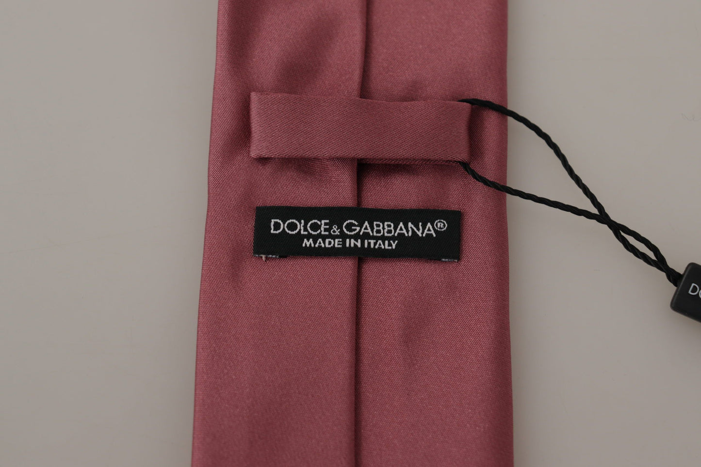 Dolce & Gabbana rosa festgedruckte Seide Verstellbare Krawatte Accessoire Krawatte