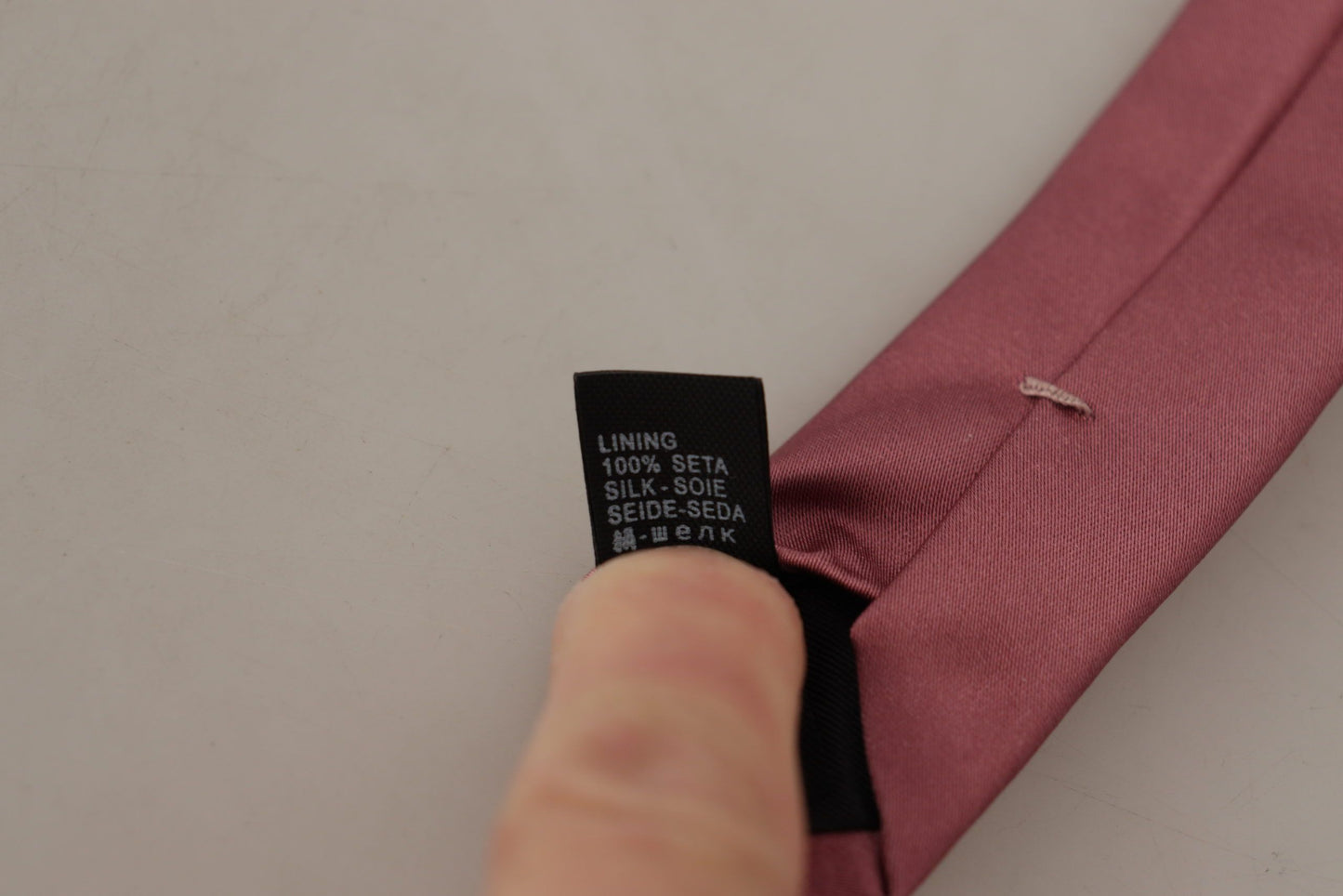 Dolce & Gabbana rose solide imprimer en soie à cravate à cravate réglable