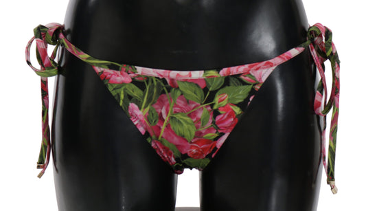 Dolce & Gabbana Black Rosa rosa stampe rosa Bikini Bikini Beachwear