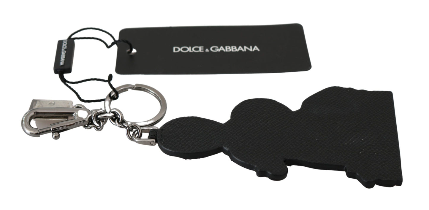 Dolce & Gabbana Leather Dominico Stefano #DGFamily Logo Distintivo Keychain