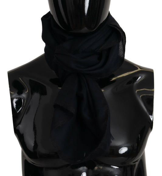 Dolce & Gabbana Black Neck Wrap Fringe Scialfricio
