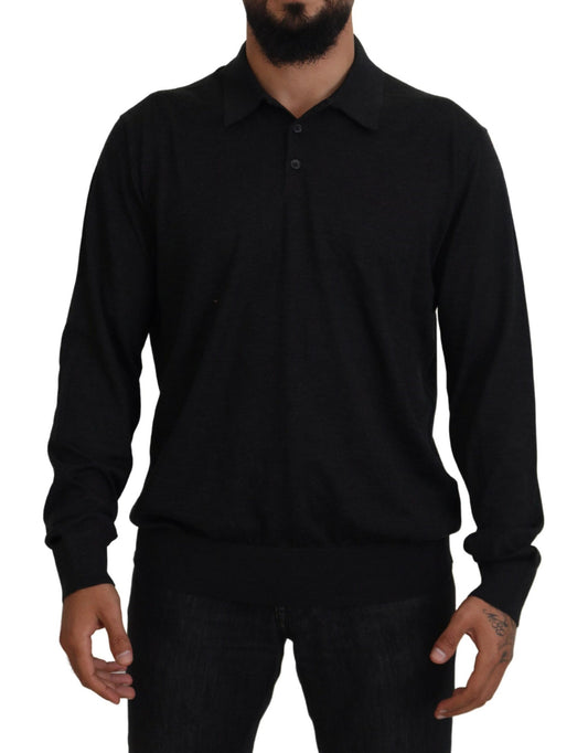 Dolce & Gabbana Elegant Black Cashmere Pullover Sweater