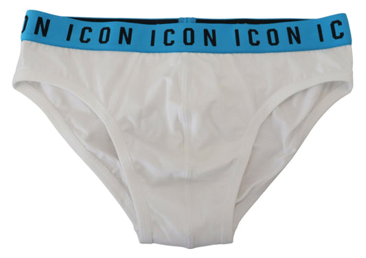 DSquared² Icône blanche Logo Coton Stretch Men Bref sous-vêtements