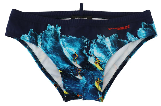Dsquared² Multicolor -Grafikdruckmänner schwimmen kurze Badebekleidung