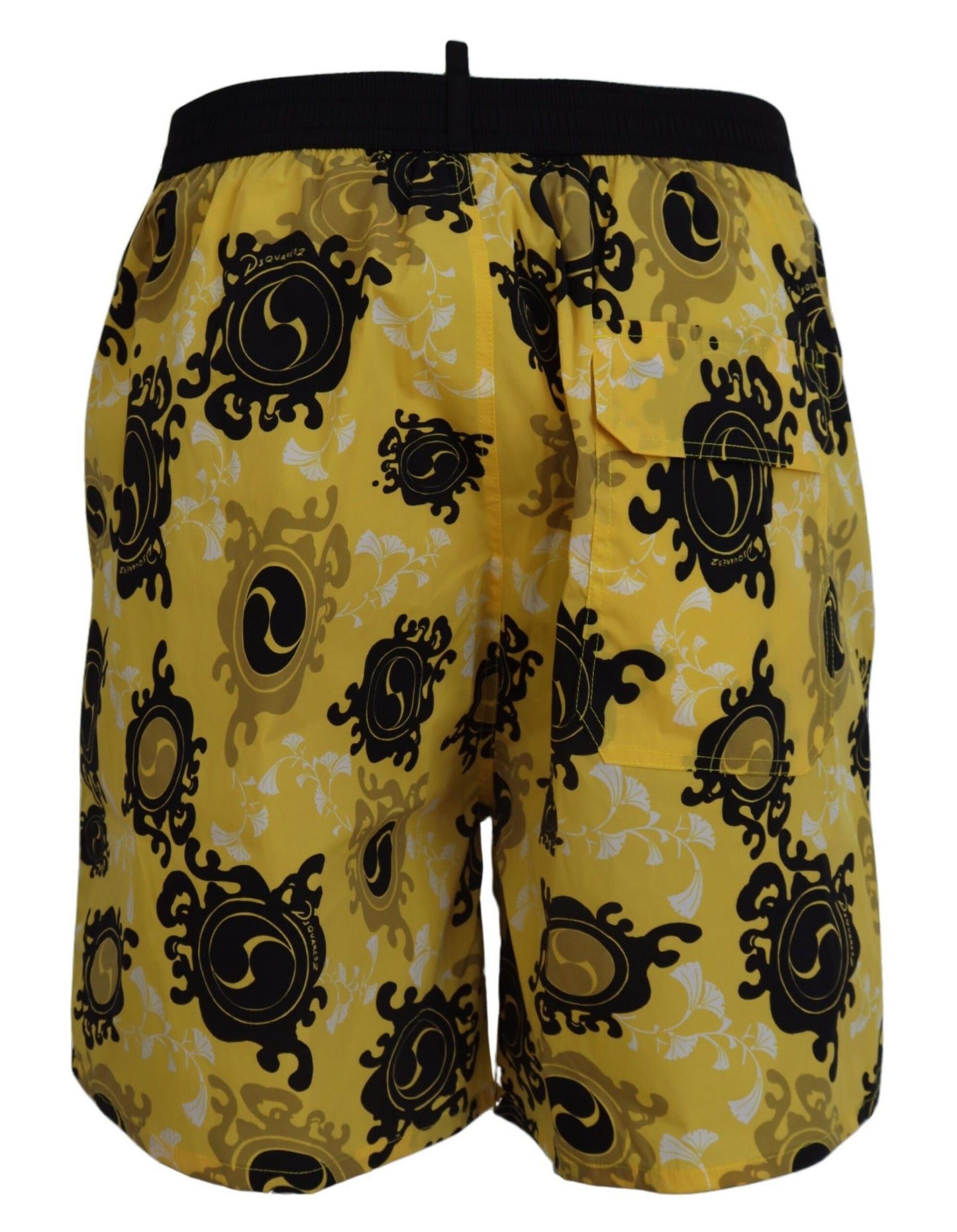 Dsquared ² giallo nero stampato da uomo shorts costumi da bagno