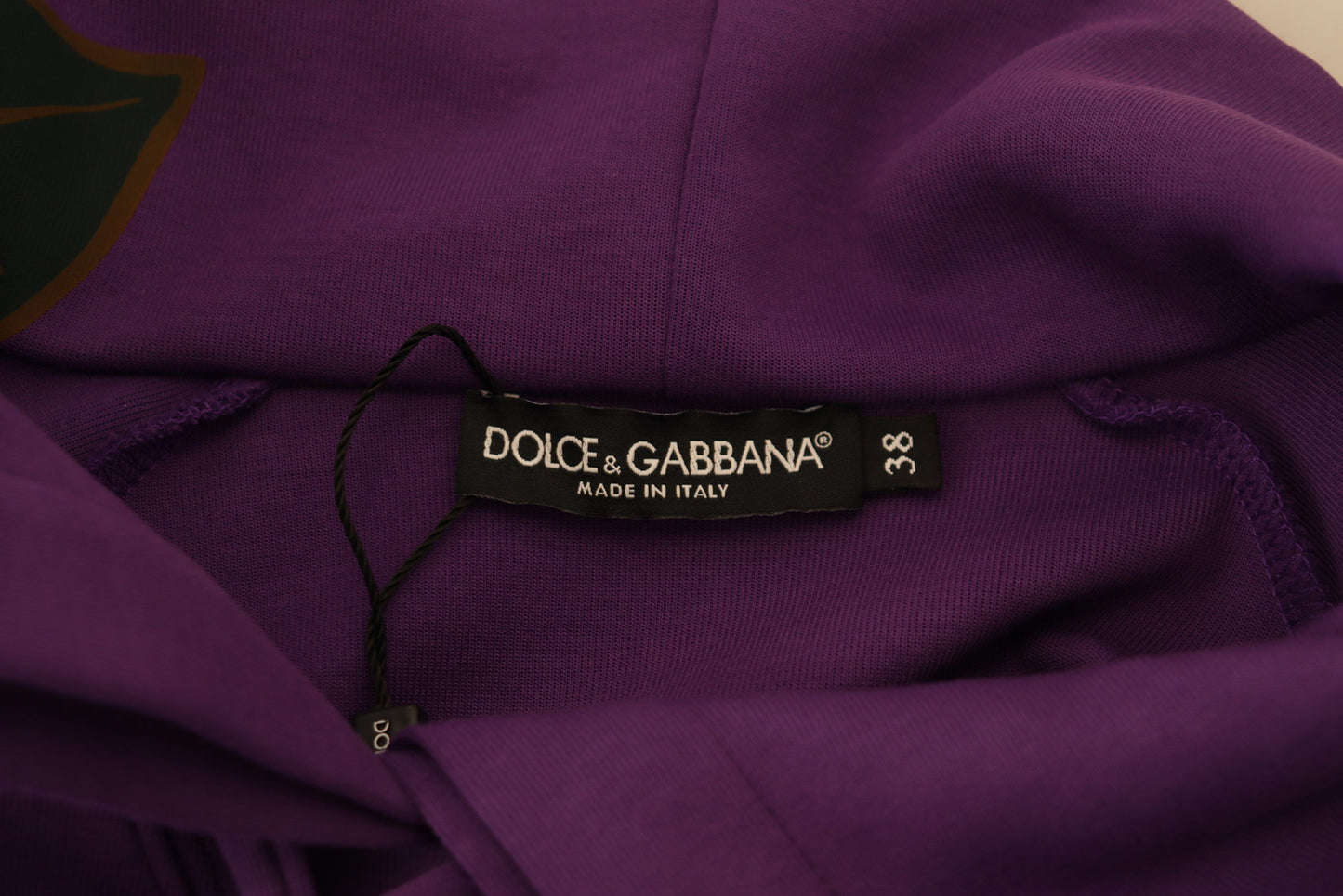 Dolce & Gabbana Purple Floral Priving Pullover Cotton Pull