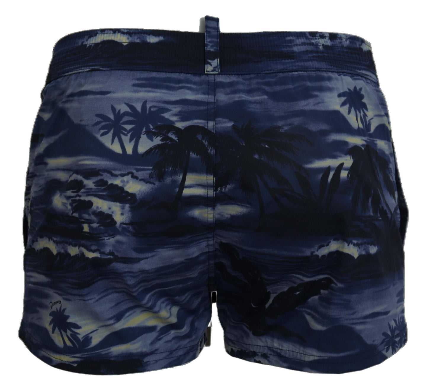 Dsquared² blu blu wave design beachwear shorts costume da bagno