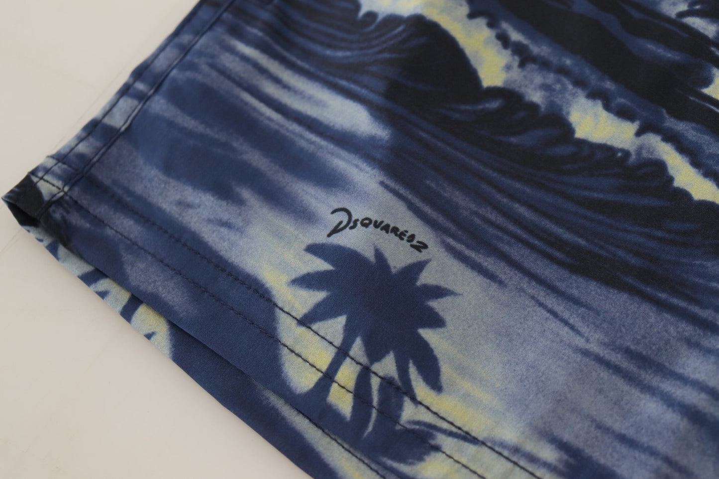 Dsquared² blu blu wave design beachwear shorts costume da bagno