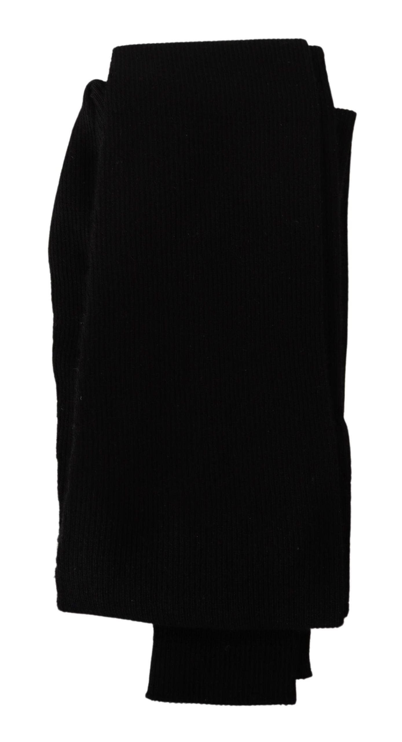 Dolce & Gabbana Black 100% Kaschmirstrumpfhocken Socken.