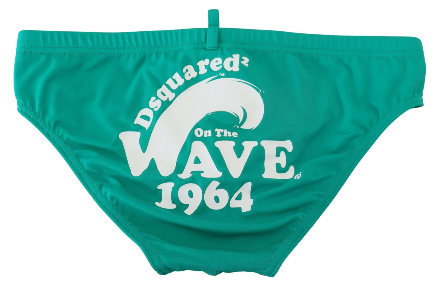 Dsquared² Grüne weiße Logo -Druckmänner schwimmen kurze Badebekleidung