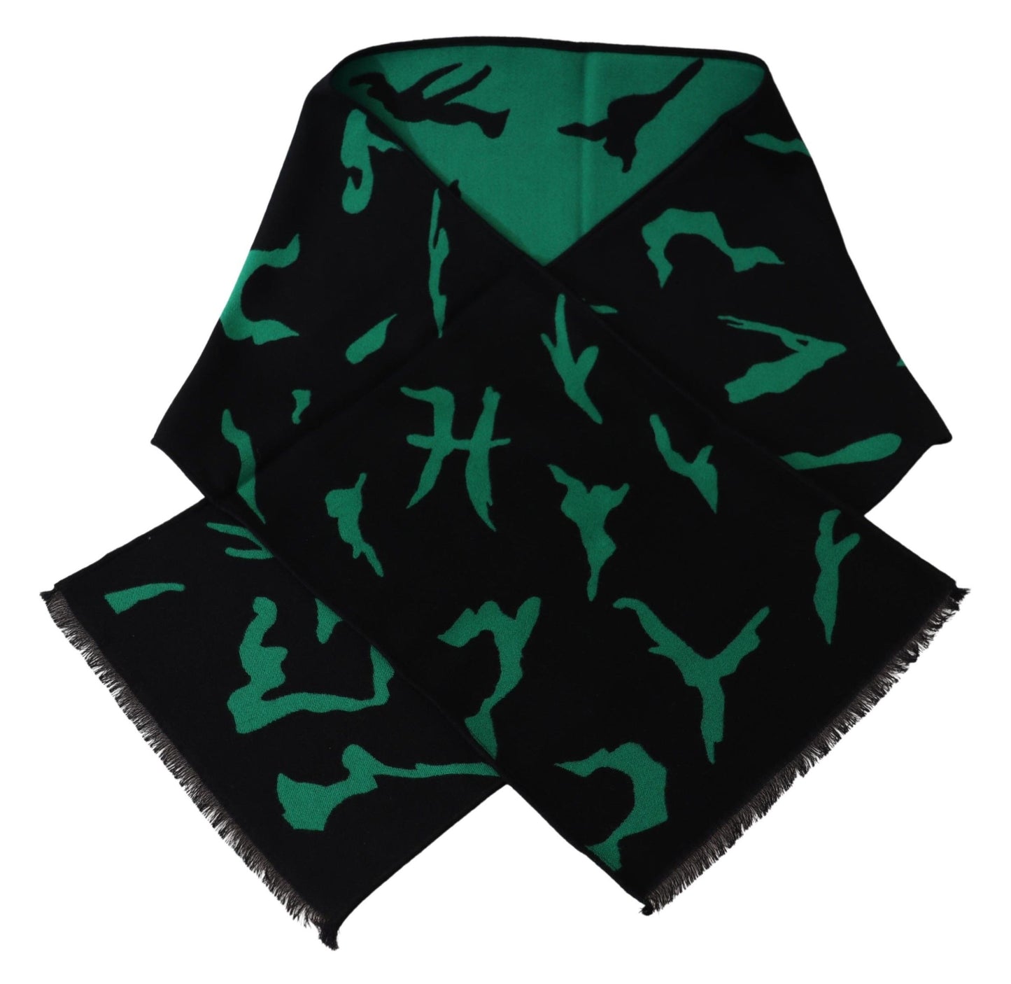 Lana verde nera givenchy unisex unisex inverno a scialle di avvolgimento della sciarpa