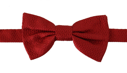 Dolce & Gabbana Red 100% Silk Slim Regolable Neck Papillon Tie