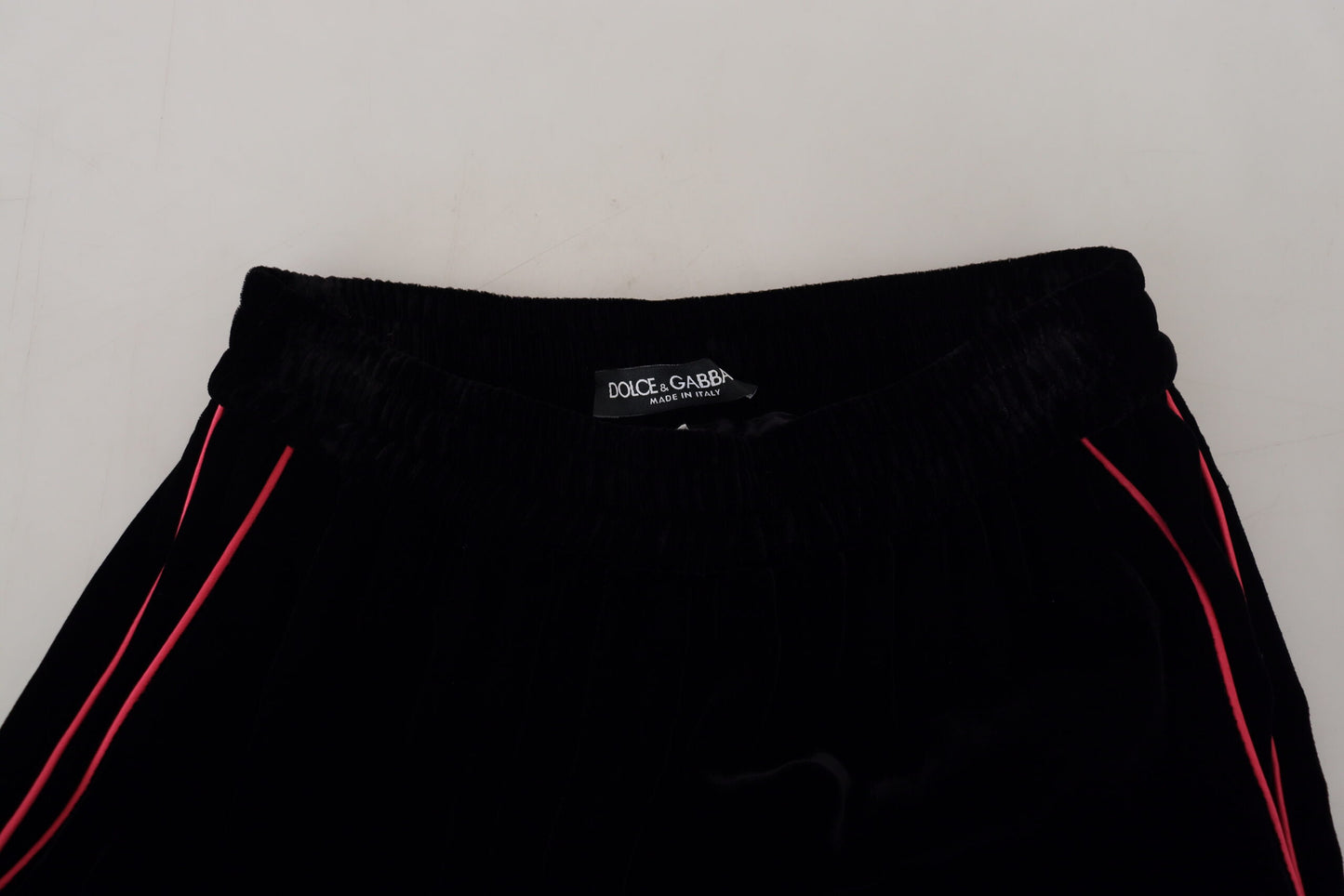 Dolce & Gabbana Black Samt hohe Taillenhosen Hosen Hosen
