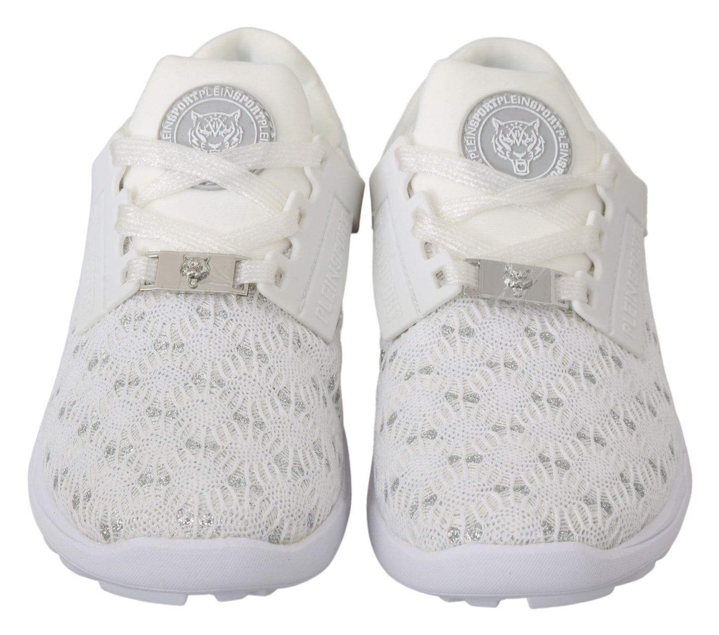 Philipp Plein White Polyester Casual Sneakers Schuhe