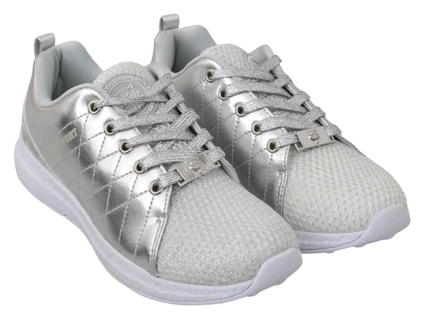 Philipp Plein Gisella Silber Polyester Sneakers Schuhe