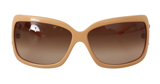 Dolce & Gabbana Beige Cat Eye PVC Rahmen braune Linsen Schattierungen Sonnenbrille