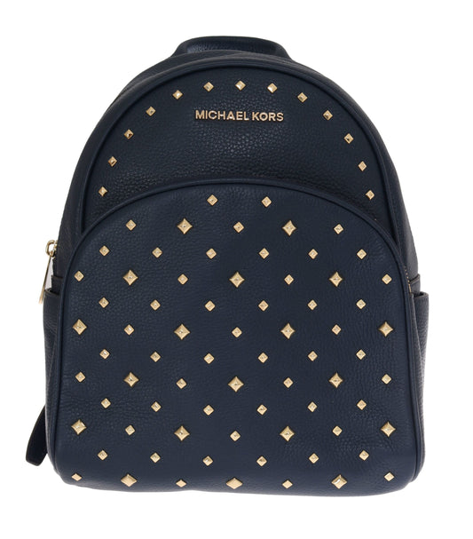 Michael Kors Navy Blue Abbey Leather Backpack