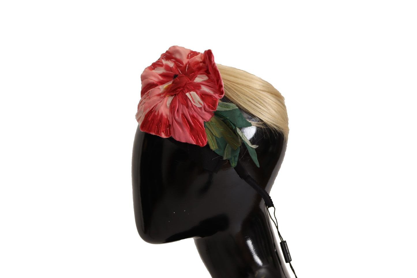Dolce & Gabbana schwarzes Seiden weißes Haar PARUCCHIERA Diadem Stirnband