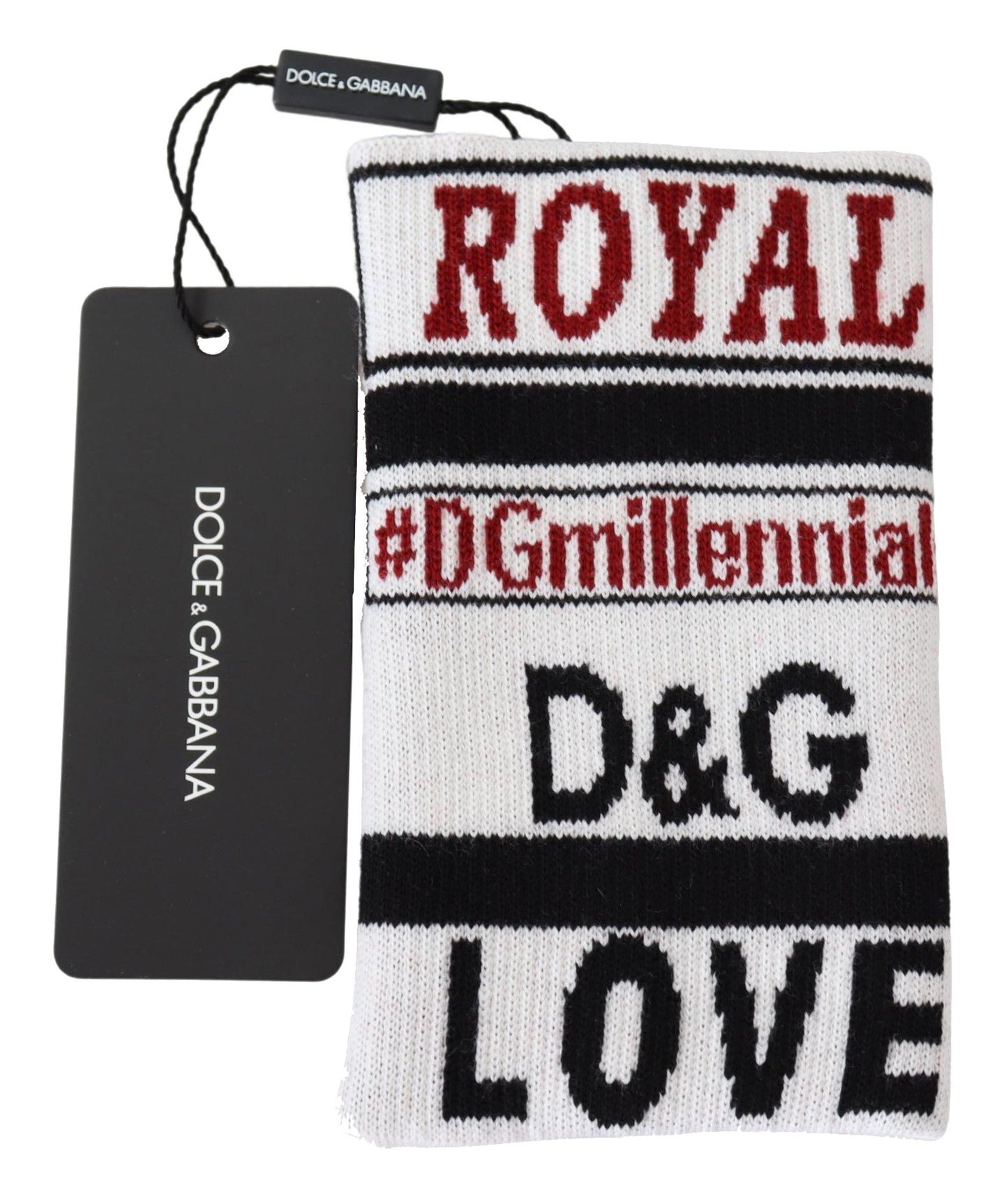 Dolce & Gabbana Multicolor Wool Knit D&G Love Wristbbang enveloppe