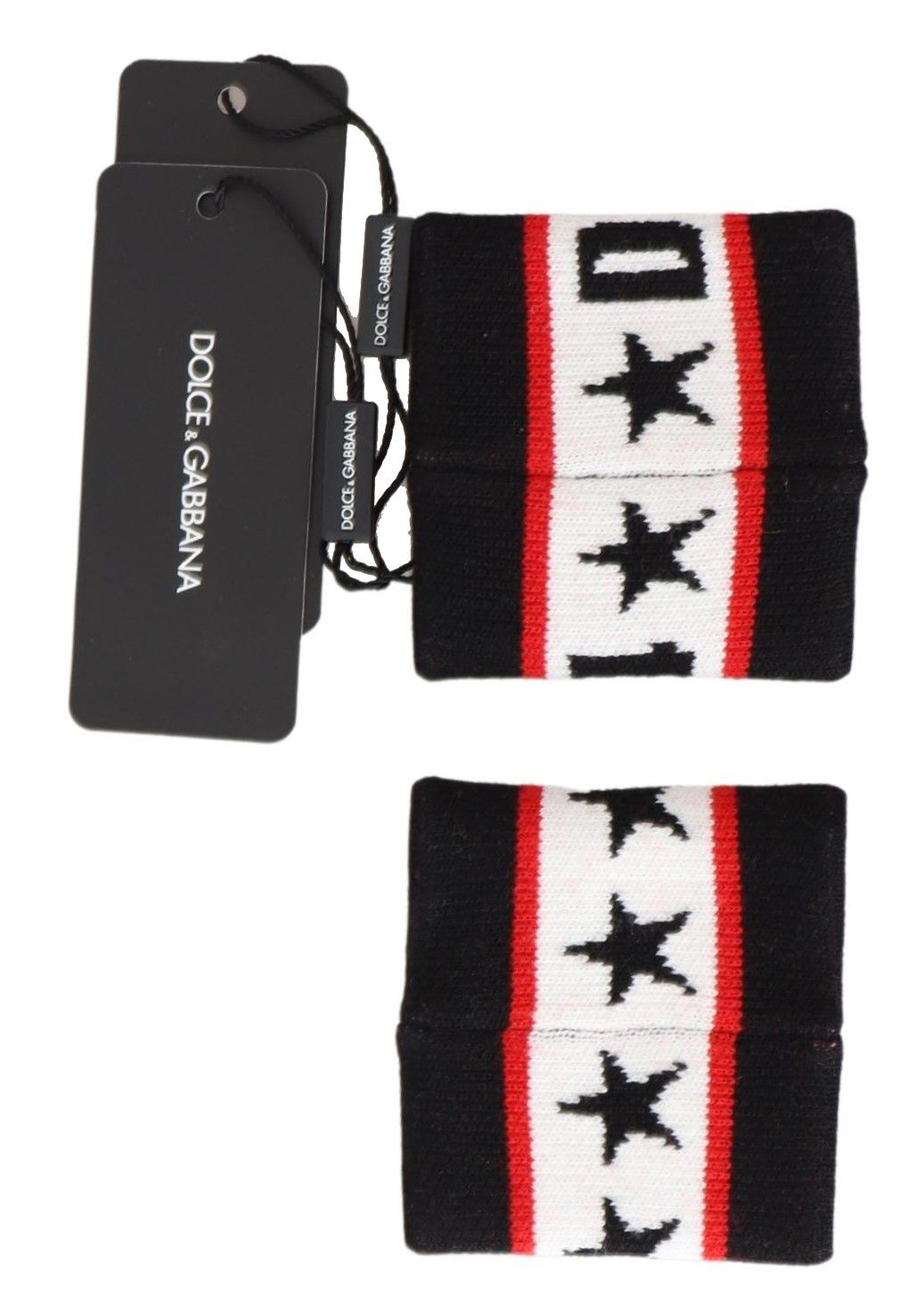 Dolce & Gabbana Multicolor Woll -Strick -Panda -Männer Armband Wrap