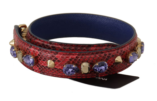 Dolce & Gabbana Red Exotic en cuir Crystals Sac Sac à épaule