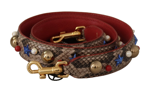 Dolce & Gabbana Brown Python en cuir brouillé à épaule