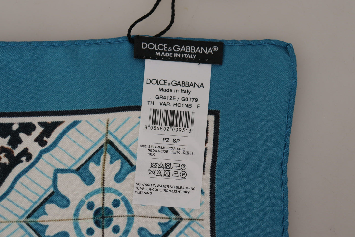 Dolce & Gabbana Multicolor Silk DG Logo Square mouchoir écharpe