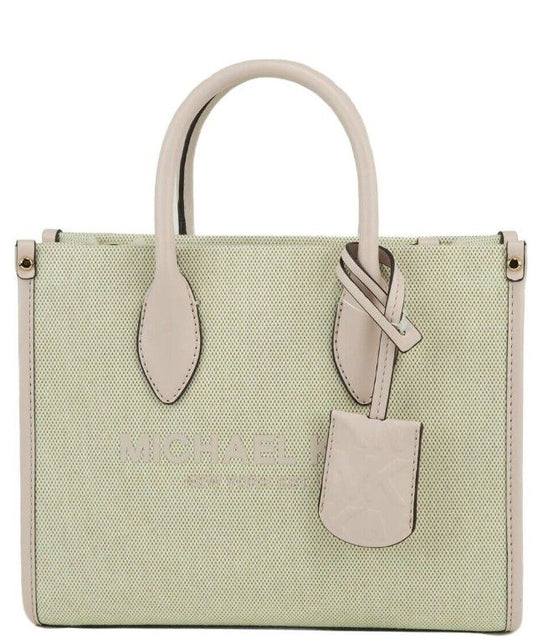 Michael Kors Mirella Small Powder Blush Canvas Shopper Crossbodybag Purse