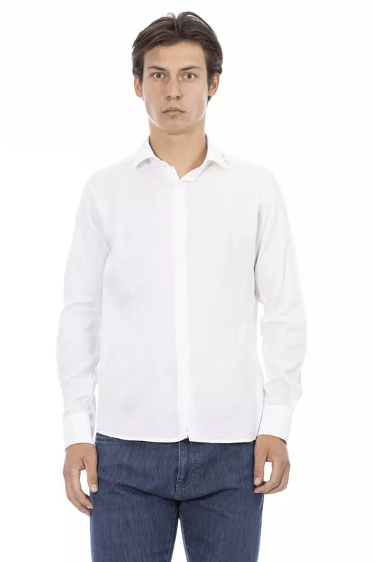 Baldinini Trend weißes Baumwollhemd