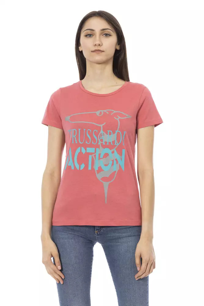 Tops en coton rose Trussardi Action et t-shirt
