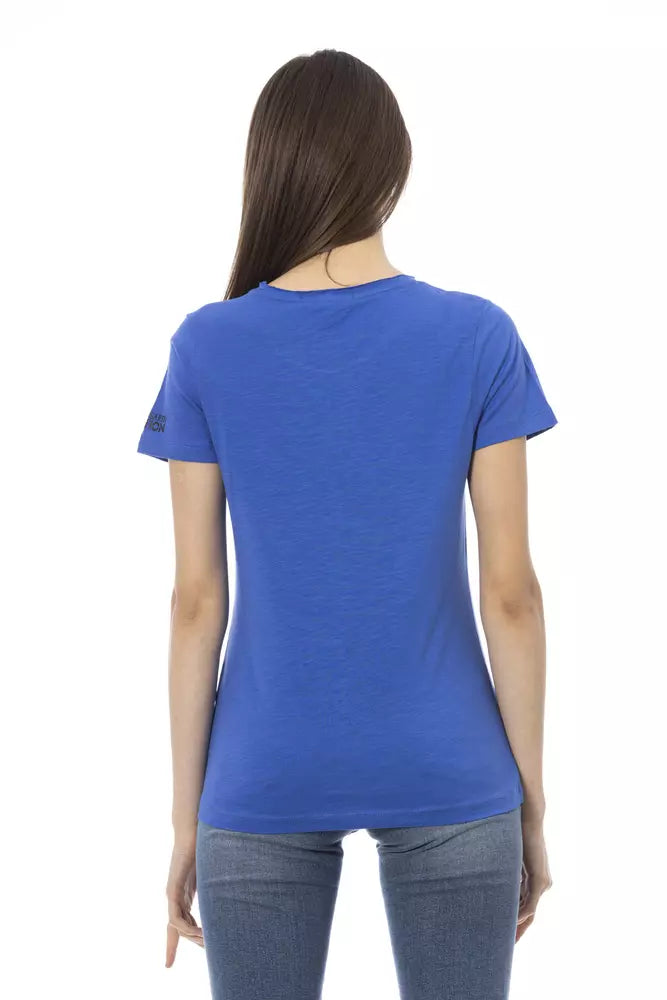 Trussardi Action Blue Cotton Tops & T-Shirt